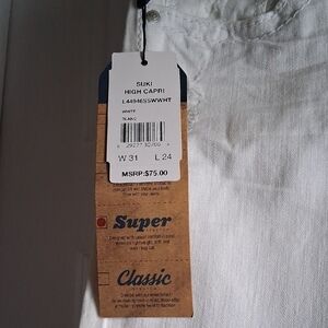 White Silver CAPRI Cropped Jeans